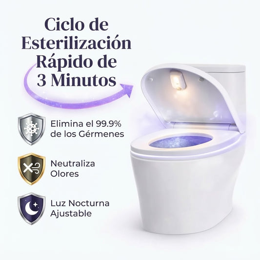 ESTERILIZADOR DE INODORO UV AUTO LIMPIANTE Y LUZ NOCTURNA